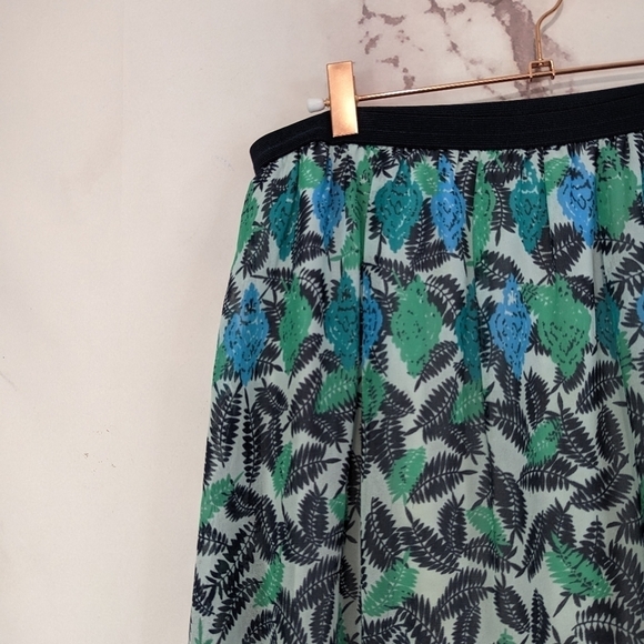 J Jill Skirt Womens XS Petite Maxi Cover Up Low Rise Boho Peasant Blue Elastic - Picture 2 of 16